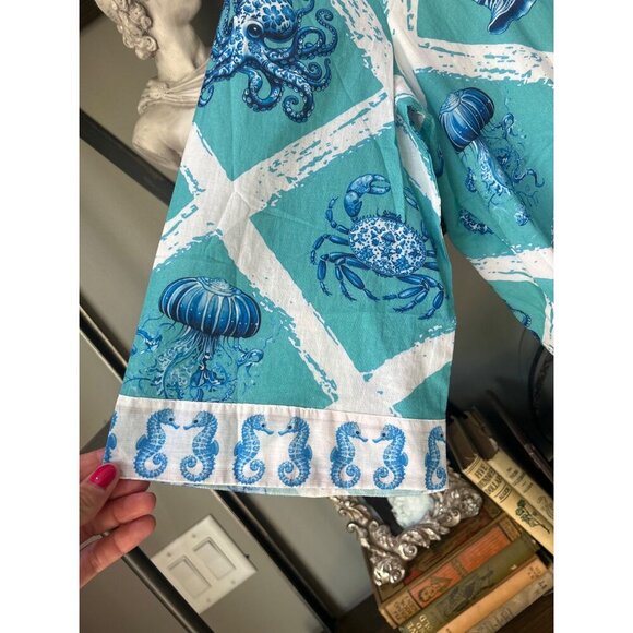 Islapayal Bergen Mini Dress Treasure Island Turquoise Womens Size Small - Picture 6 of 9